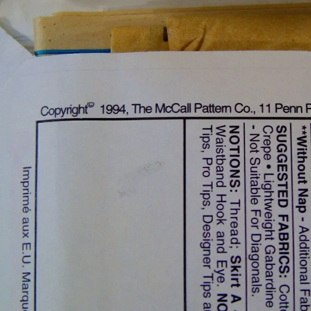 Vintage 90s McCall's 7244 Sewing Pattern